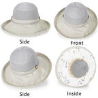 Women's-Mesh-Sun-Hats Wide-Brim Summer Beach Bucket Caps for Girls Outdoor-UV-Protection Foldable-Fishing-Hat Chin Strap