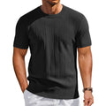 Coofandy Men'S T-Shirts Short Sleeve Knit Shirts Casual Crewneck Ribbed Dress Tee Shirt