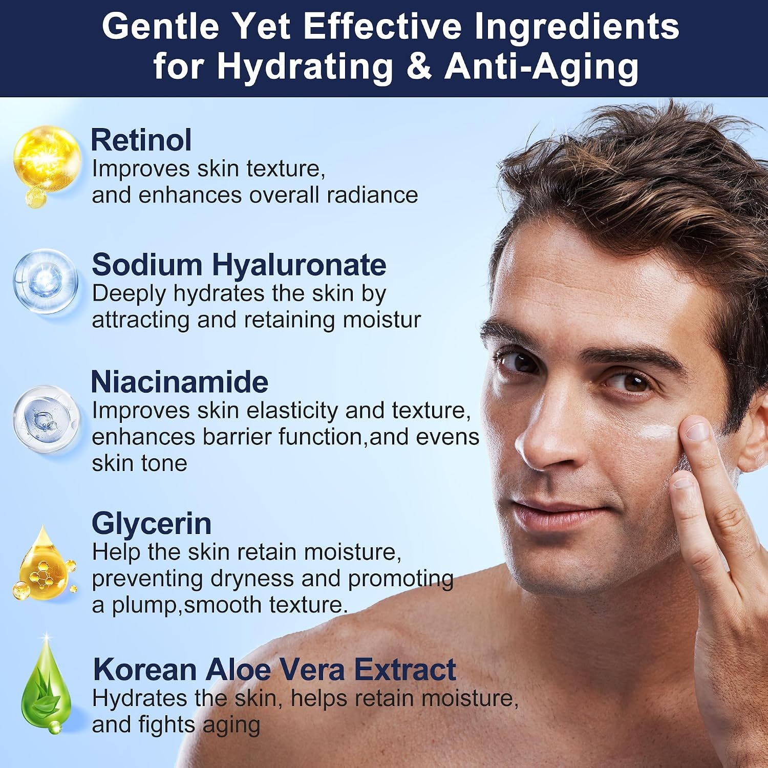 Skin Care For Men,Hydrate,Firm,Anti-Aging & Wrinkle Facial Face Routine Kit | Mens Skin Care Kit Gift Set Birthday Valentines Christmas Gifts Baskets For Young Men Him Teen Boy Boyfriend