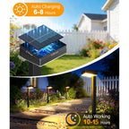 Solar Pathway Lights Outdoor, 8 Pack Garden Lights Solar Powered Path Lights With Larger Led Lens, 2 Light Modes Waterproof Outdoor Solar Light For Yard Driveway Walkway Landscape, Warm White
