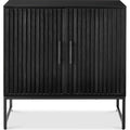 Best Choice Products Slatted Sideboard Buffet Cabinet, Entryway Table, Accent Storage Cabinet, Console Table For Hallway, Living Room, Dining Room – Black