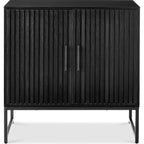 Best Choice Products Slatted Sideboard Buffet Cabinet, Entryway Table, Accent Storage Cabinet, Console Table For Hallway, Living Room, Dining Room – Black