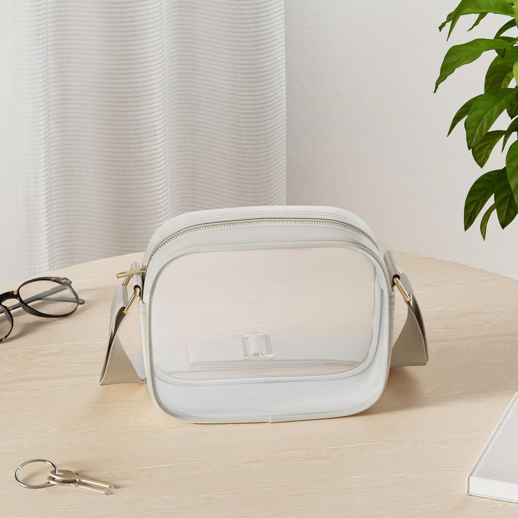 KETIEE Clear Crossbody Bag, Stadium Approved Clear Purse Bag for Concerts Sports Events Festivals