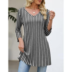 Rapbin Tunic Tops For Women Loose Fit Dressy 3/4 Sleeve V Neck T Shirts Spring Tops For Women 2026