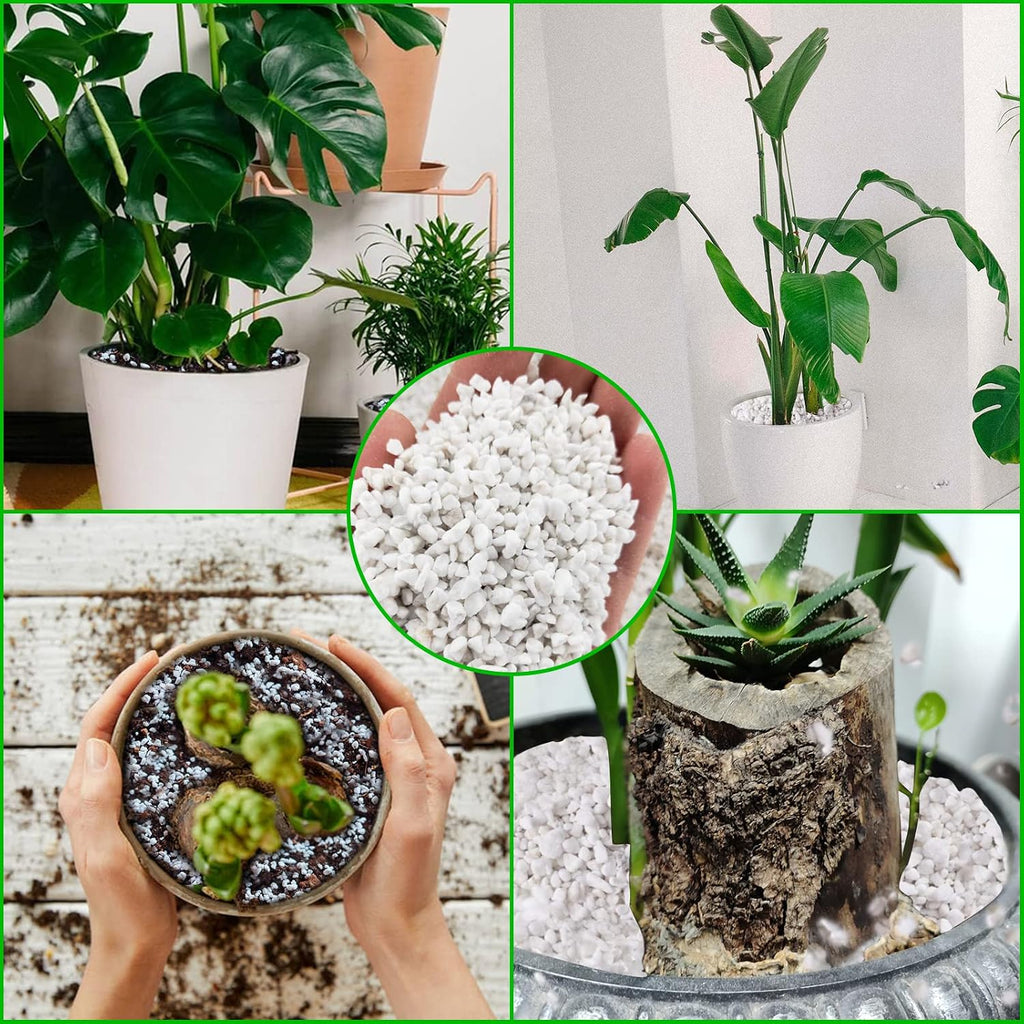 4 Quarts Organic Horticultural Perlite For Plants Indoor- Natural Horticultural Soil Additive Conditioner Mix For Improves Drainage, Ventilation And Root Growth