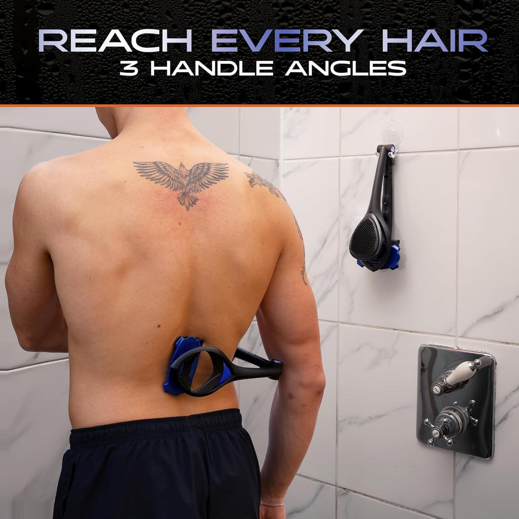 baKblade 3.0 Back Shaver – 23" Handle – Includes 3 Extra Blade Refills – Pain-Free Shave for Men