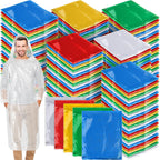 150 Pack Of Adult Rain Ponchos With Hood, Disposable Rain Ponchos, Plastic Raincoat Poncho For Adult Homeless