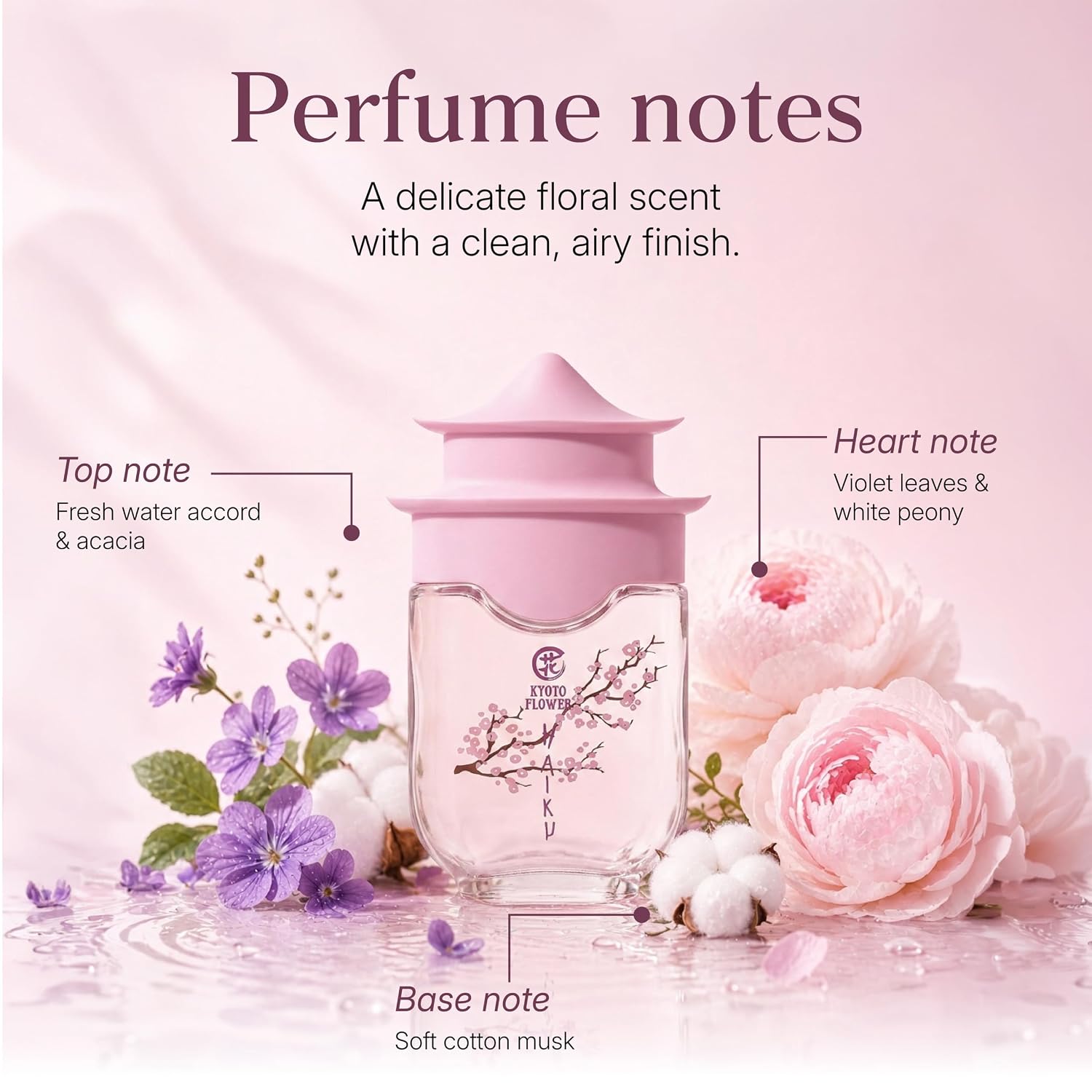 Avon Haiku Kyoto Flower Eau De Parfum For Women — Fresh Green Floral Perfumes For Women With Violet Leaves & White Peony — Long Lasting Women’S Fragrance — Spring/Summer Designer Scent, 1.7 Fl Oz