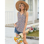 Womens Tank Tops Sleeveless Peplum V Neck Babydoll Casual Flowy Boho Beach Summer Shirts
