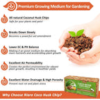 2 Pack Coco Chips Substrate For Plants- 2.2Lb 100% Organic Coconut Husk Brick With Low Ec And Ph Balanced, High Expansion Coconut Substrate Coco Husk Mulch For Garden Flowers, Herbs, Planting
