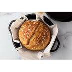 Lodge Cast Iron Double Dutch Oven 5 Quart - Pre-Seasoned 2-in-1 Cast Iron Cookware - Pot & Skillet Combo - Even Heat Retention - Oven-Safe, Versatile Pot