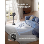 Dreo Fan For Bedroom, 2026 Upgraded, 90Ft Airflow, 20Db Quiet Fan, 90° Oscillating Standing Fan For Whole Room, Dc Motor, 8+H Speeds, 3 Modes, 38-42'' Adjustable Height, 8H Timer, 105° Manual Vertical