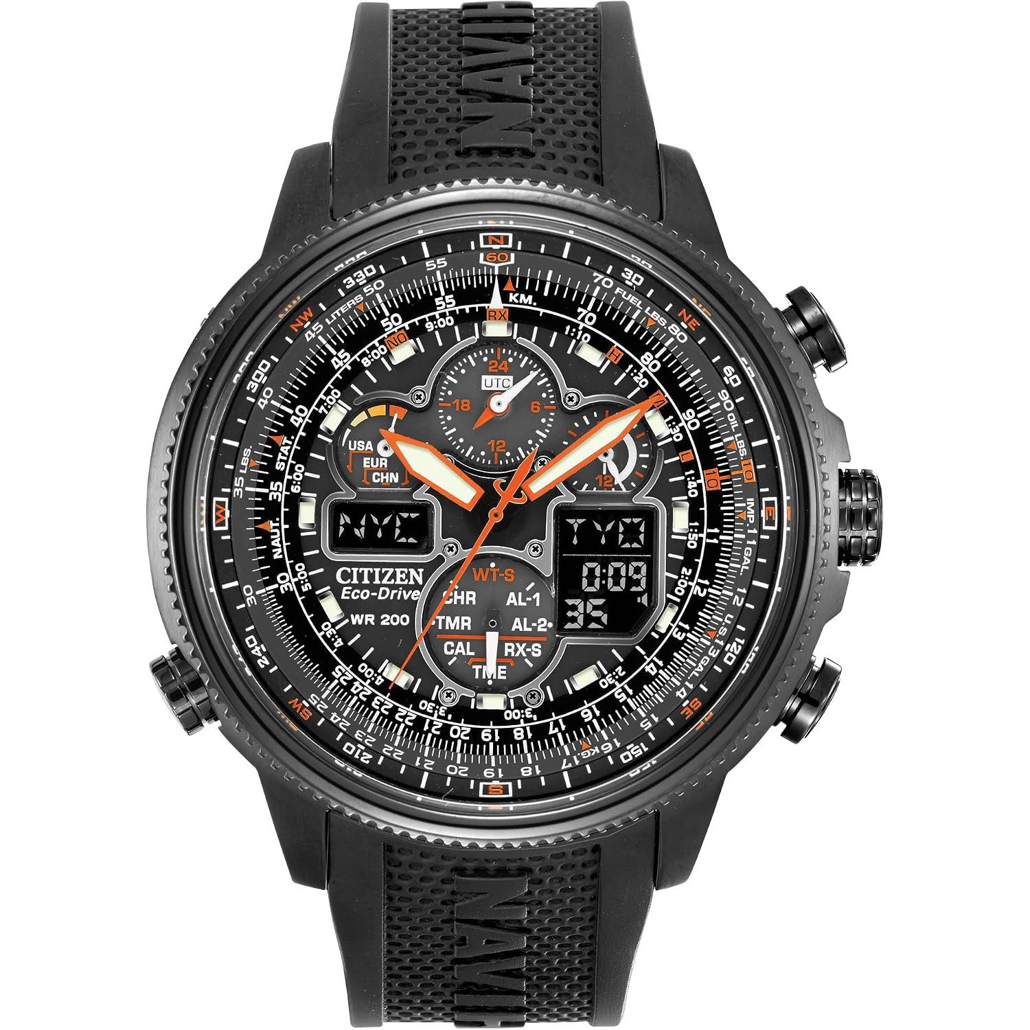 Citizen Men'S Promaster Navihawk A-T Eco-Drive Pilot Watch, Atomic Timekeeping, Chronograph