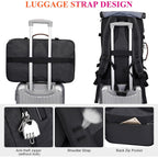 Witzman Travel Backpack For Men 40L Large Carry-On Airline Approved | Canvas 3 In 1 Duffle Luggage Bag Fits 16“ Laptop, Shoe Compartment, For Weekend Getaway, Overnight Trip