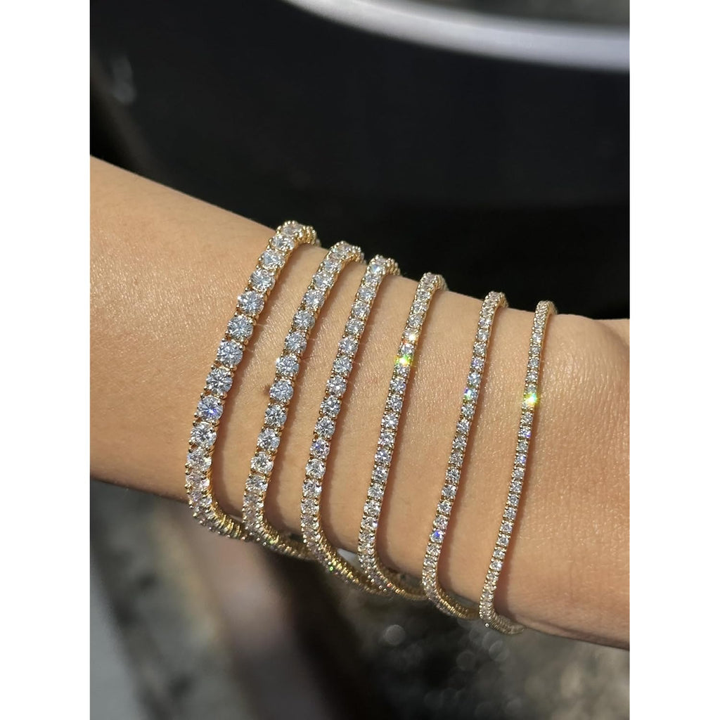 1.0-10 Carats Lab Grown Diamond Tennis Bracelet in 14K Gold, F Color & VS Clarity, Certificate Included, Classic Diamond Bracelets for Women, part of our Premium Jewelry Signature Collection.