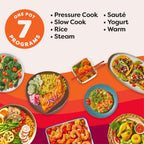 Instant Pot Duo 7-in-1 Electric Pressure Cooker, Slow Cooker, Rice, Steamer, Sauté, Yogurt Maker, Warmer & Sterilizer, Includes App With Over 800 Recipes, Stainless Steel, 6 Quart