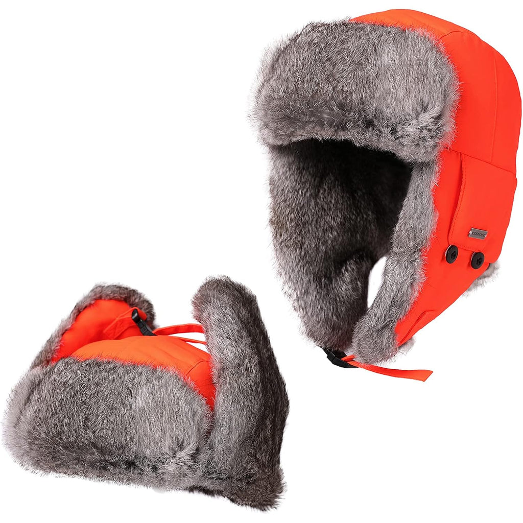 Comhats Large XL Trapper Trooper Hunting Warm Ear Flap Russian Ushanka Winter Ski Cold Weather Bomber Hats for Men