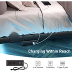 Qimamo Floating Queen Bed Frame, 14 Inch Metal Platform Bed With Smart Led Lights & Charging Station, Easy Assembly, No Box Spring Needed