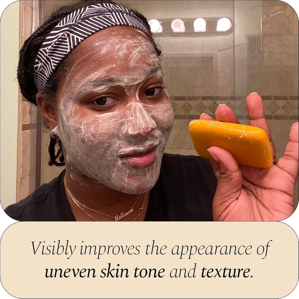 Glo Melanin Organic Turmeric Soap For Dark Spots, Soap For Face, All Natural Face Wash