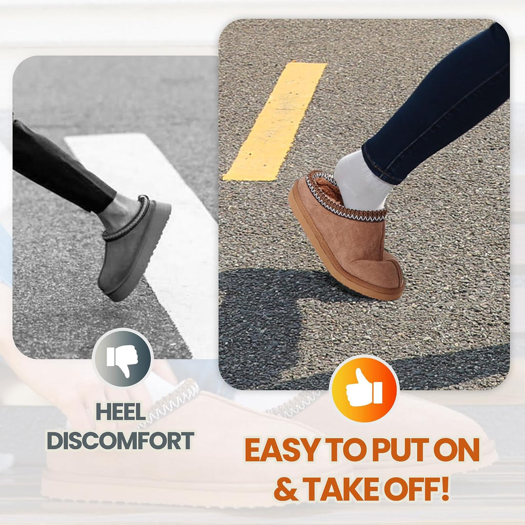 Women'S Slippers Fuzzy Cozy Short Ankle Shoes Indoor And Outdoor Mules Furry Warm House Slippers For Woman Cute Fluffy Clogs