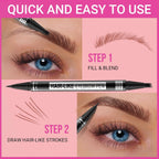 Imethod Eyebrow Pen - Eyebrow Pencil Magical 2-In-1 Eye Brow Pencils For Women With 4-Fork-Tip & Precise Brush-Tip For Natural Hair-Like Brows, Last All-Day, With Eyebrow Spoolie Brush, Dark Brown