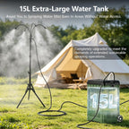 Misters For Outside Patio With 15L Bucket, Standing Portable Misting Cooling System With Adjustable Height(Up To 47In), With 10000Mah Water Pump, 8 Nozzles, For Outdoor Patio Cooling Pool Bbq