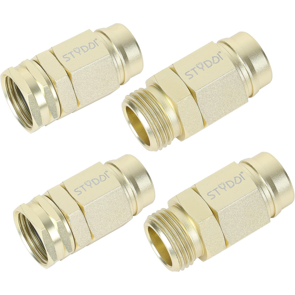 Metal Heavy-Duty 5/8-Inch Garden Hose Connector Repair Fittings, Premium Aluminum-Alloy Female And Male End-Hose Mender, 5/8" Water Hose End Coupler Replacement, 2 Set