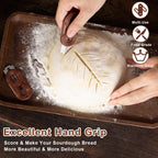 Bread Lame Dough Scoring Knife, Bread Scoring Tool,Upgraded Retractable & Magnetic Design, Anti-Slip Handle Professional Sourdough Tool for Homemade Sourdough Bread with 5 Blades