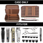 Barber Case For Hair Clippers Cutting Supplies, Trimmer Accessories Organizer For Wahl/For Ufree/For Andis Men Women Razor Grooming Kits, For Oneisal Dog Shaver- Travel Bag Only (Brown)