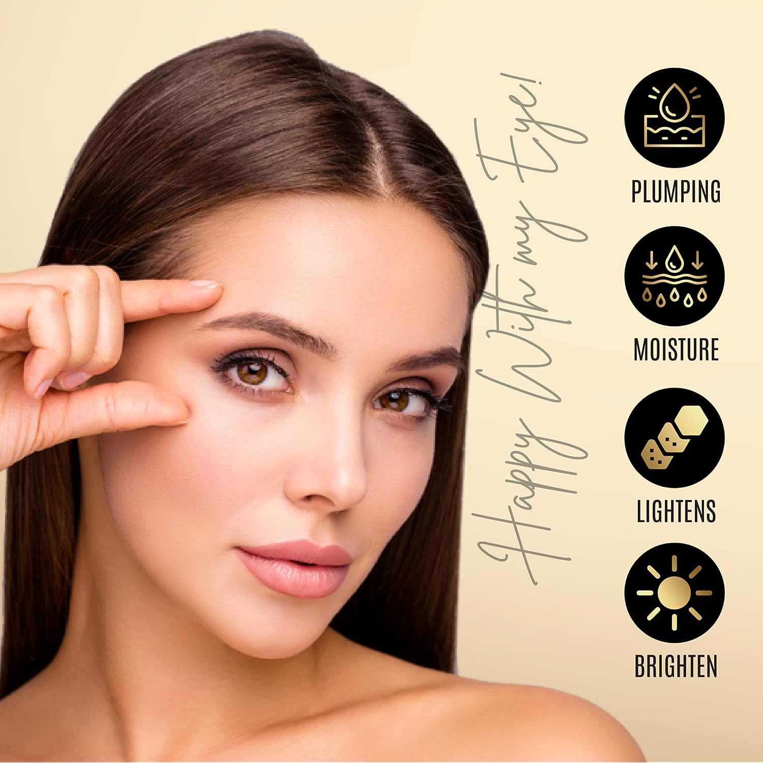Vitamin C + Turmeric Eye Cream For Dark Circles & Puffiness - Hydrating & Moisturizing Under Eye Cream For Fine Lines & Bags - Reduce Dark Spots And Wrinkles For A Fresh Look - 1.7 Fl Oz