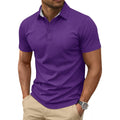 Cotrasen Men'S Polo Shirts Short Sleeve Cotton Pique 3 Buttons Golf Shirts Classic Fit Casual Performance T-Shirt
