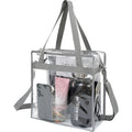 Bagail Clear Bags 12X6X12 Stadium Approved Clear Tote Bag With Zipper Closure Crossbody Shoulder Bag With Adjustable Strap