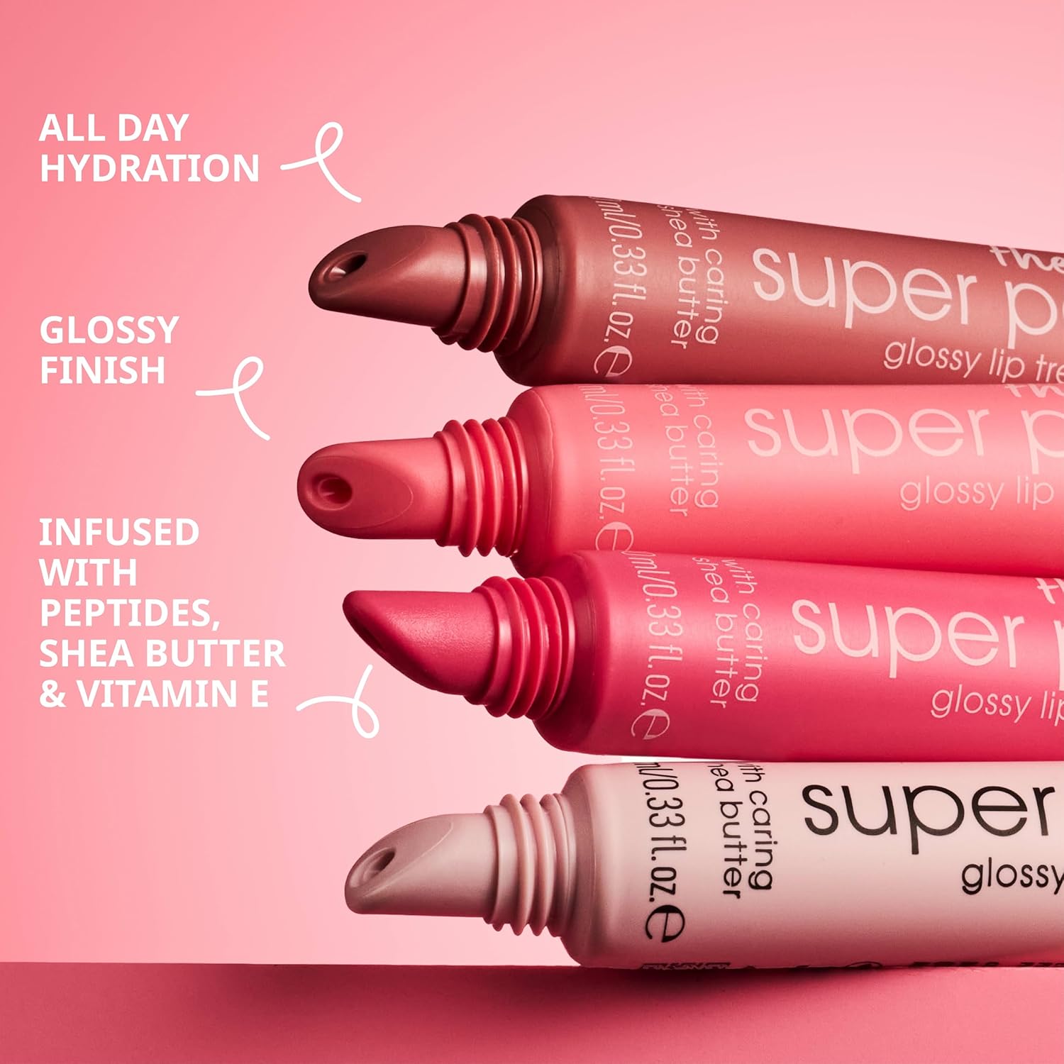 essence | The Super Peptide Glossy Lip Treatment | Hydrating, Nourishing and Non-Sticky | Vegan, Gluten Free and Cruelty Free (01 | Peptacular!)