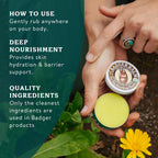 Badger Healing Balm, Hard Working Hands Cream, Organic Hand Cream for Dry Cracked Hands, Long Lasting Hand Moisturizer/Dry Hands Treatment, 2 oz Tin