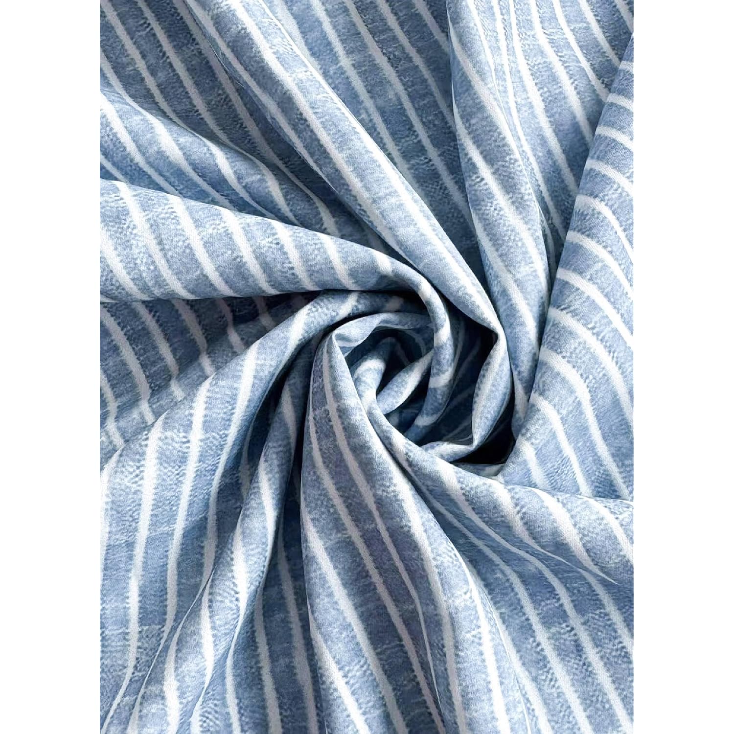 Xnc Women'S Blue And White Striped Shirt Maxi Dress 2026 Spring Fashion Collared Boho Breezy Print 3/4 Sleeve Long Dresses