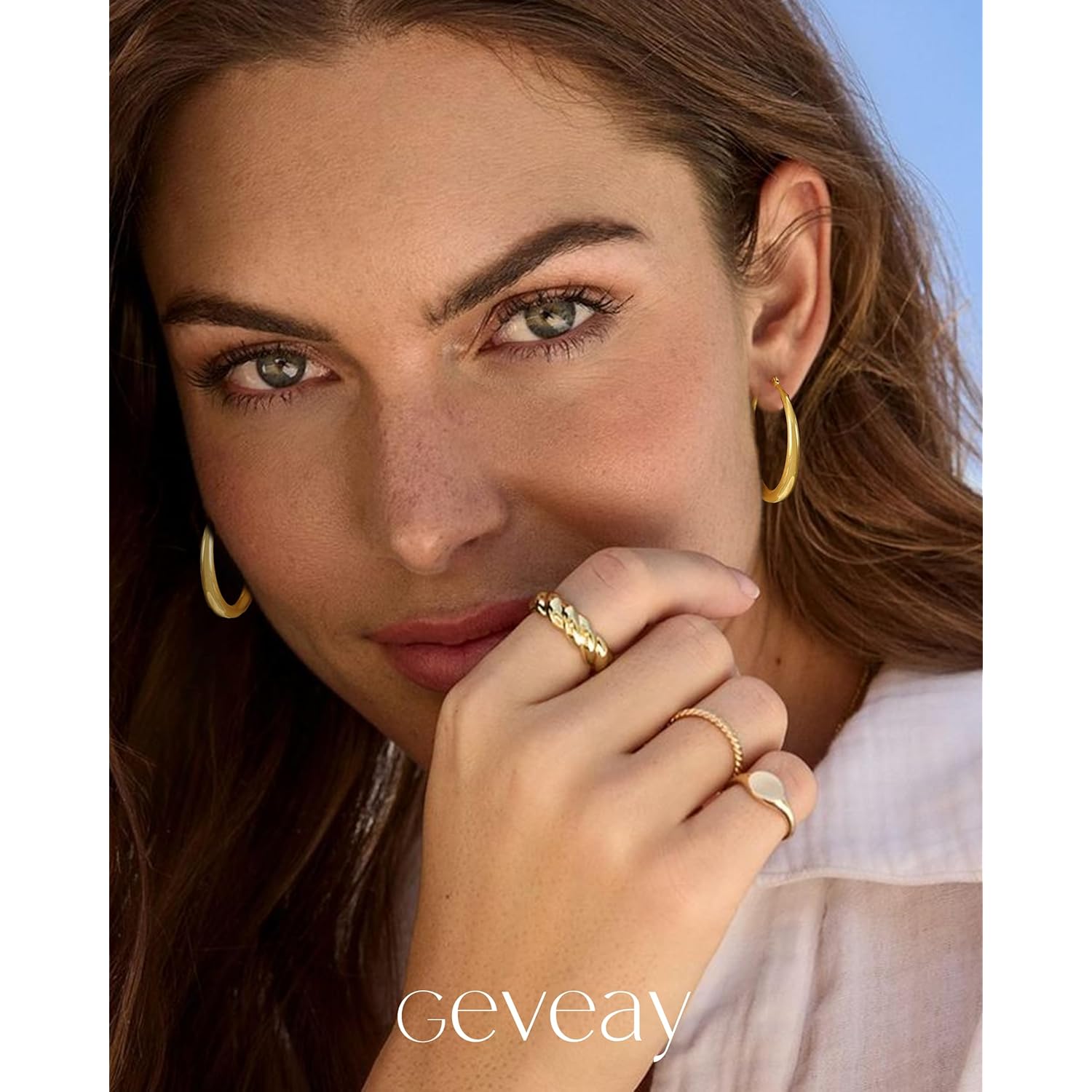 Silver Hoops Earrings for Women Hypoallergenic 925 Sterling Silver 14K Gold Plated Hoop Earrings Lightweight Large Thick Hollow Tube Hoop Earrings 30/40/50/60MM
