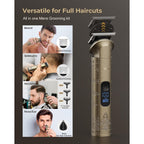Vgrpro Hair Clippers For Men Professional, Cordless Hair Clippers For Hair Cutting, Mens Clippers And Trimmers Set, Electric Hair Trimmer For Men With Package Case (Gloden)