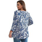 3/4 Length Sleeve Womens Tops Blouses for Women Dressy Casual Spring Fashion Clothing Crew Neck Babydoll Tops