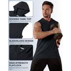 Magcomsen Mens Tank Top Sleeveless Hoodie Cotton T-Shirt Summer Casual Shirt Muscle Tee