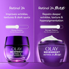 Olay Retinol Night Cream For Women, Max, Anti-Aging Face Mousturizer, Fragrance-Free, Non Greasy - Anti-Wrinkle, Smooth Fine Lines, Hydrating Skin Care - Triple Collagen Cream, Niacinamide, 1.7Oz
