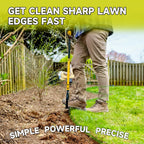 Manual Edger Lawn Tool With 38"-42" Adjustable Length, Saw-Tooth Border Edger With Wide Footplate Manganese Steel Blade, Garden Edging Tool For Flower Beds, Landscaping, Sidewalks, Yard