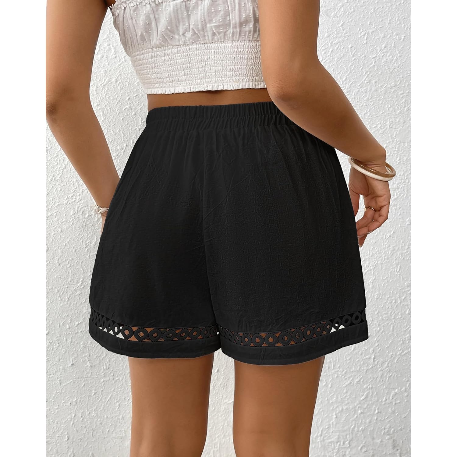 Womens Shorts for Women Casual Elastic Waisted 2026 Cotton Trendy Comfy Summer Shorts with Pockets