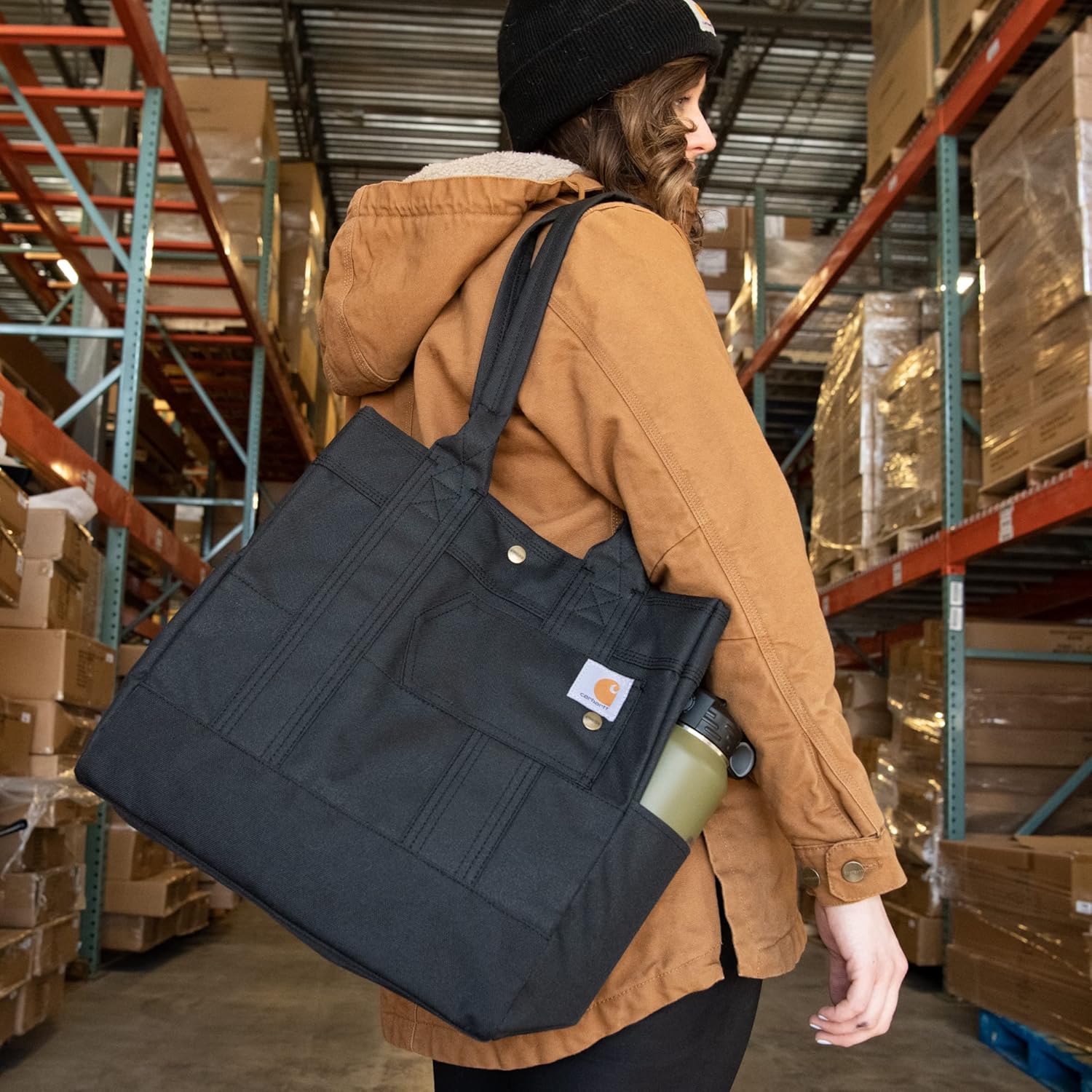 Carhartt Horizontal Zip Tote, Durable Water-Resistant Tote Bag with Zipper Closure