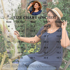 Aodemo Women'S Summer Plus Size Tops Short Sleeve Shirts Henley Fit Tunic Ladies Flowy Blouse