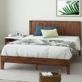 Zinus Vivek Deluxe Wood Platform Bed Frame With Headboard, Wood Slat Support, No Box Spring Needed, Easy Assembly, Queen