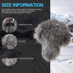 GOKTOW Y2K Faux Fur Trapper Hat for Women, Cozy Winter Fuzzy Hat with Adjustable Buckle Closure