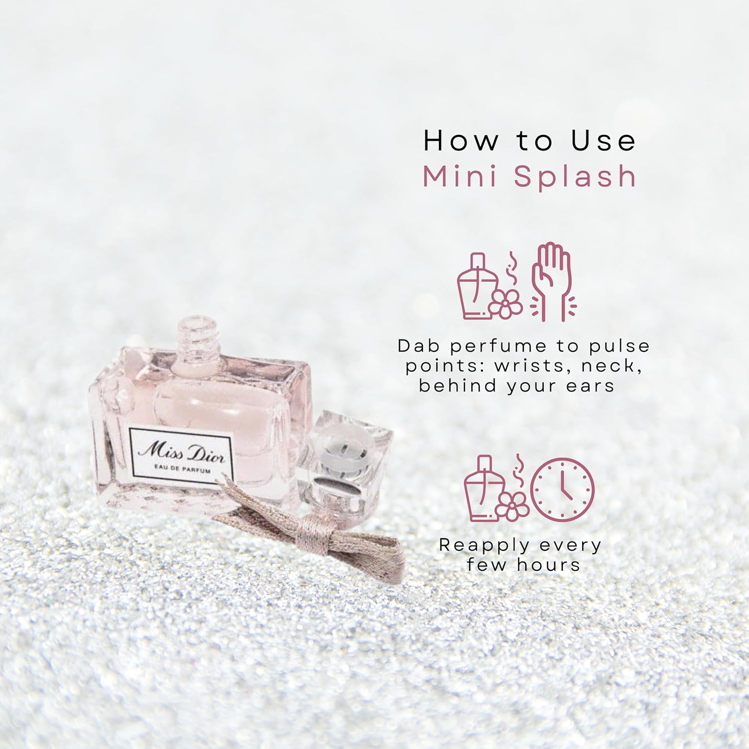 Miss Dior Eau de Parfum Mini Splash for Women, 0.17 Ounce