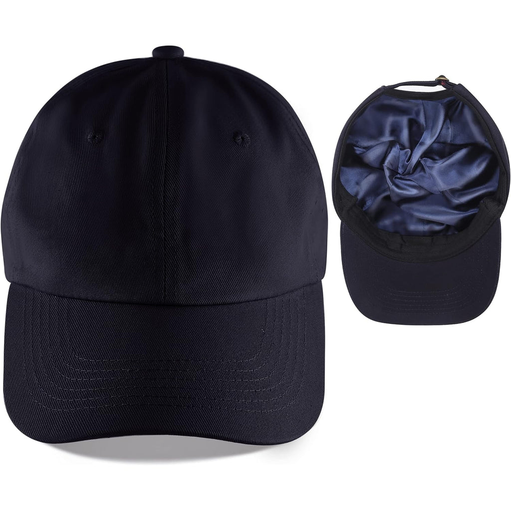 Leotruny Baseball Cap Satin Lined: Silk Lining Help Prevent Frizz Breakage - Sport Adjustable Hat For Women