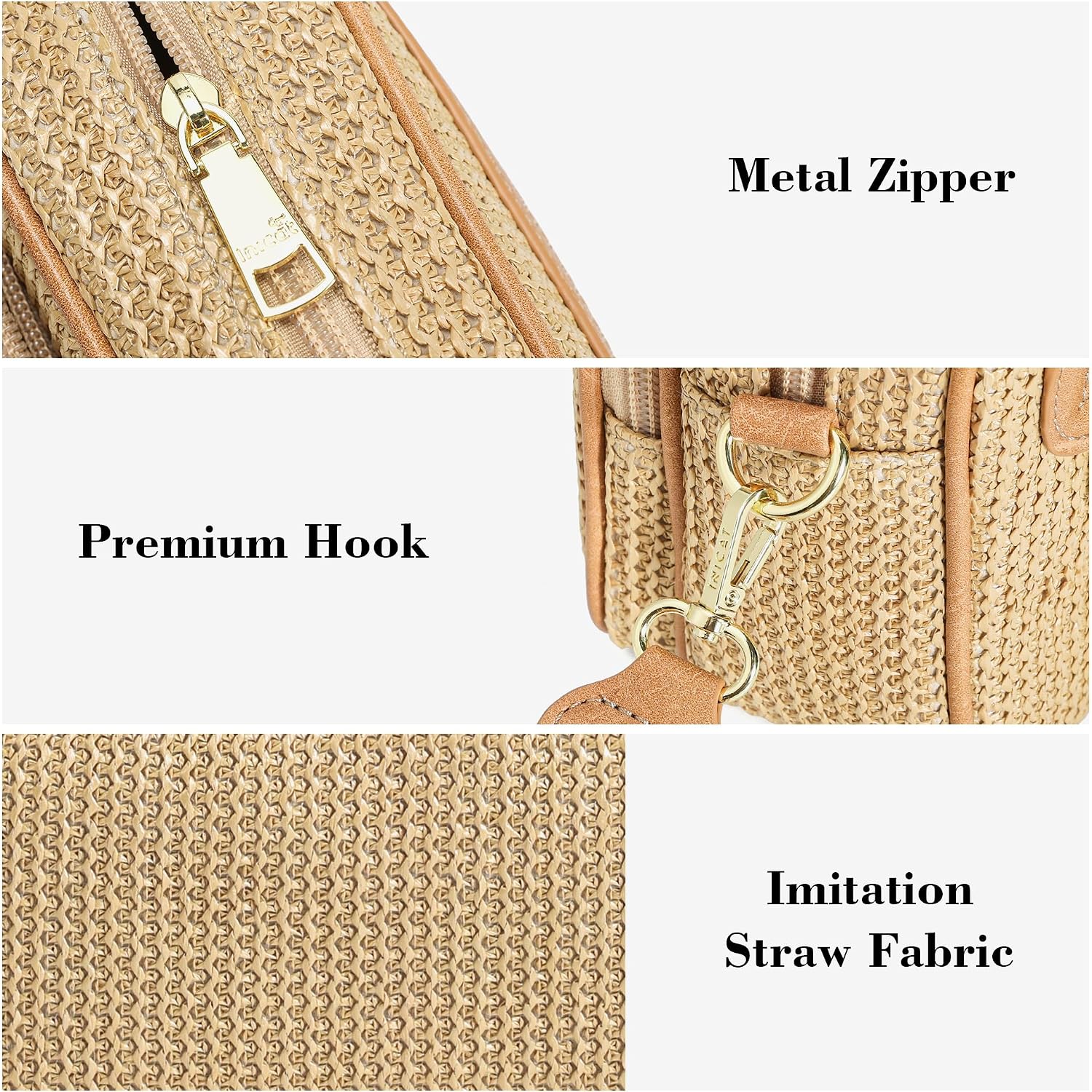 Faux Straw Crossbody Bags For Women Small Summer Purse 2026 Rfid Woven Raffia Bag For Hawaiian Beach Cruise Travel