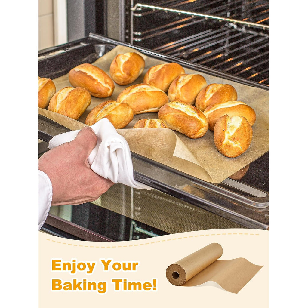 Smartake Parchment Paper Roll For Baking, 13 In X 278 Ft, 300 Sq.Ft, Non-Stick Baking Paper Sheets With Slide Cutter, Heavy Duty Extra Long, For Kitchen Baking Cooking Grilling Steaming, Unbleached